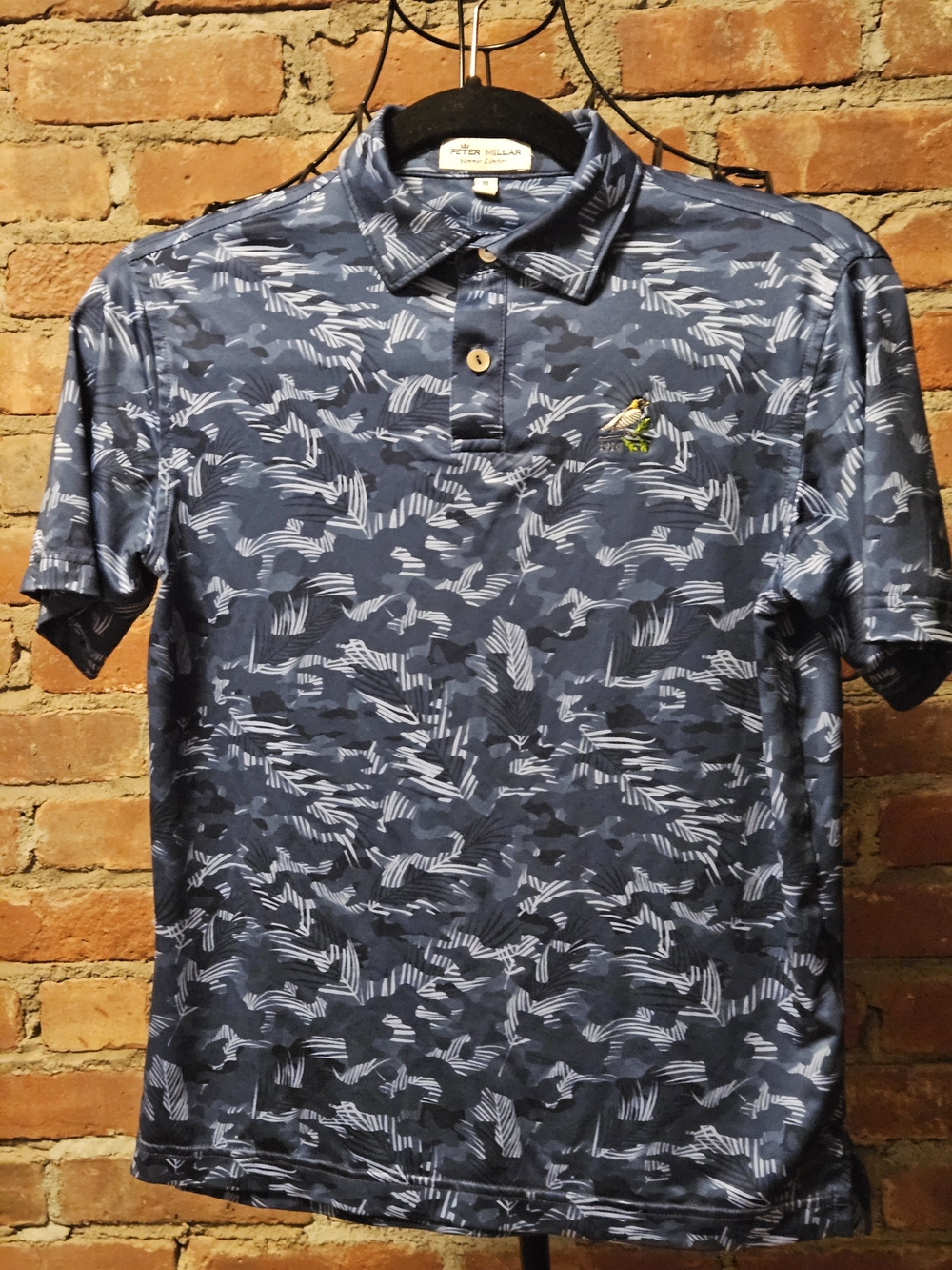 Peter Millar Navy & White Patterned Kids Polo